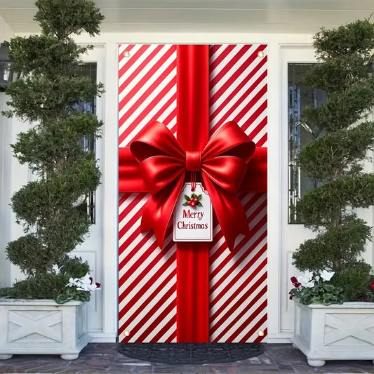 Cubre puerta Navideño en poliéster🎄