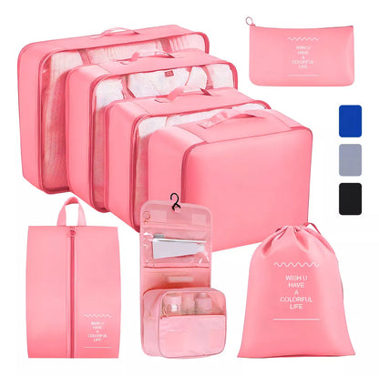 Kit Organizadores De Maleta Bolsas De Viaje X8 Piezas